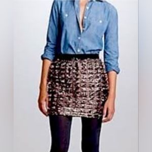 Brand New! J Crew Collection Tinsel mini skirt Size 2